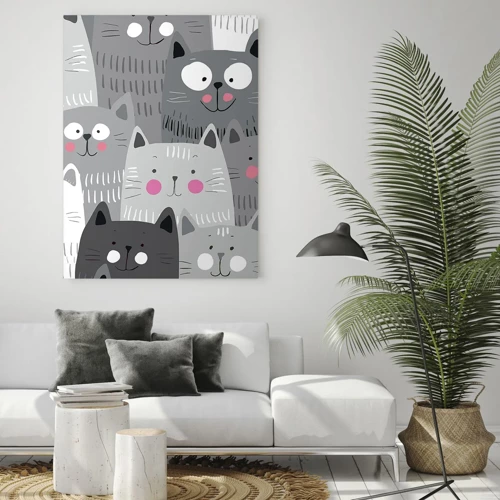 Impression sur verre - Image sur verre - Le monde des chats - 50x70 cm