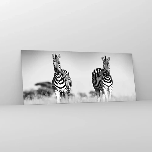 Impression sur verre - Image sur verre - Le monde est bel et bien noir et blanc - 120x50 cm