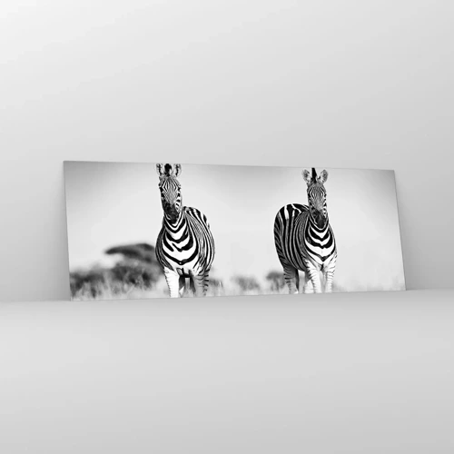 Impression sur verre - Image sur verre - Le monde est bel et bien noir et blanc - 140x50 cm