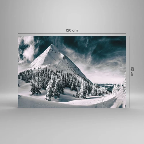 Impression sur verre - Image sur verre - Le pays de la neige et de la glace - 120x80 cm