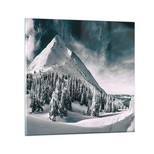 Impression sur verre - Image sur verre - Le pays de la neige et de la glace - 30x30 cm