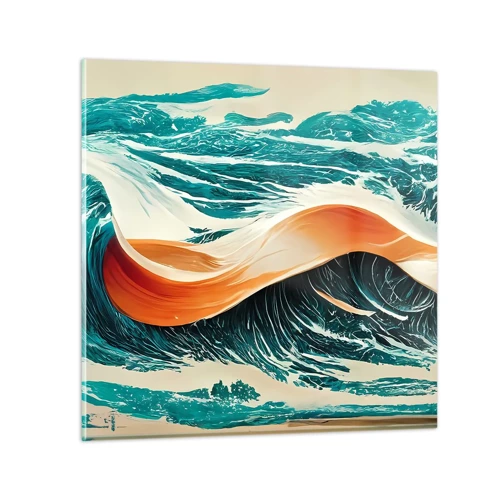 Impression sur verre - Image sur verre - Le rêve d'un surfeur - 30x30 cm