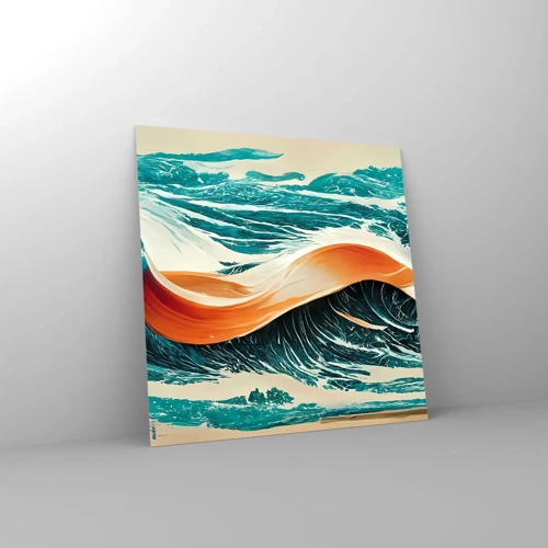 Impression sur verre - Image sur verre - Le rêve d'un surfeur - 30x30 cm