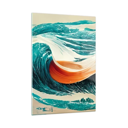 Impression sur verre - Image sur verre - Le rêve d'un surfeur - 50x70 cm