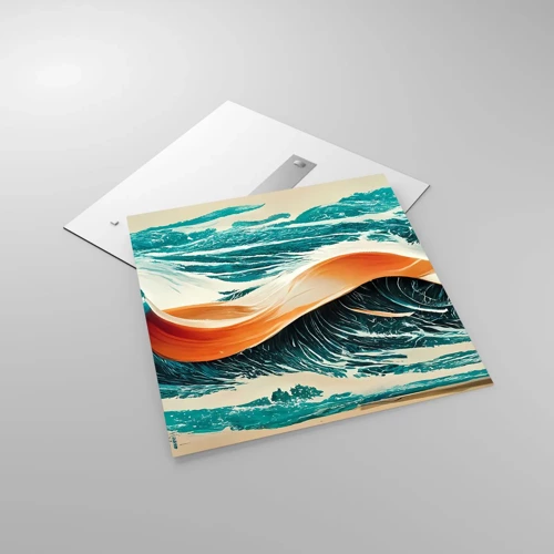 Impression sur verre - Image sur verre - Le rêve d'un surfeur - 70x70 cm
