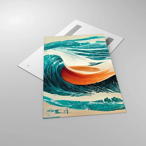 Impression sur verre - Image sur verre - Le rêve d'un surfeur - 80x120 cm