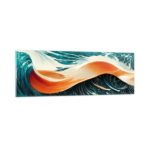Impression sur verre - Image sur verre - Le rêve d'un surfeur - 90x30 cm