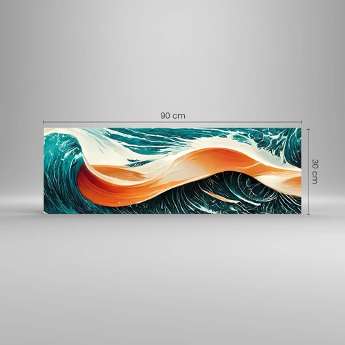 Impression sur verre - Image sur verre - Le rêve d'un surfeur - 90x30 cm