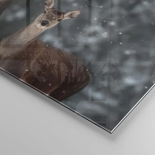 Impression sur verre - Image sur verre - Le roi de la forêt avec sa femme - 60x60 cm