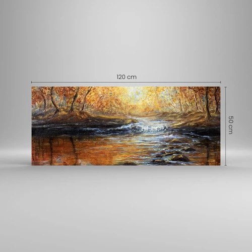 Impression sur verre - Image sur verre - Le ruisseau d'or - 120x50 cm