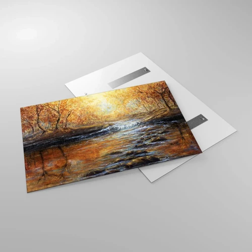 Impression sur verre - Image sur verre - Le ruisseau d'or - 120x80 cm