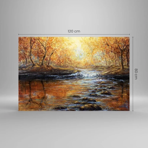 Impression sur verre - Image sur verre - Le ruisseau d'or - 120x80 cm