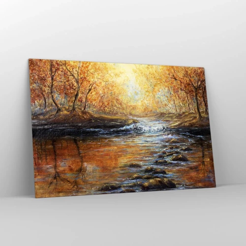 Impression sur verre - Image sur verre - Le ruisseau d'or - 120x80 cm