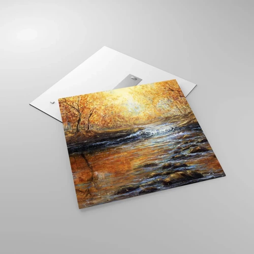 Impression sur verre - Image sur verre - Le ruisseau d'or - 60x60 cm