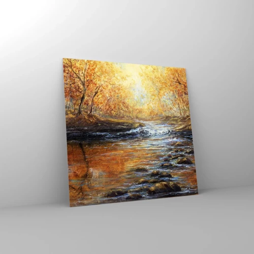 Impression sur verre - Image sur verre - Le ruisseau d'or - 60x60 cm