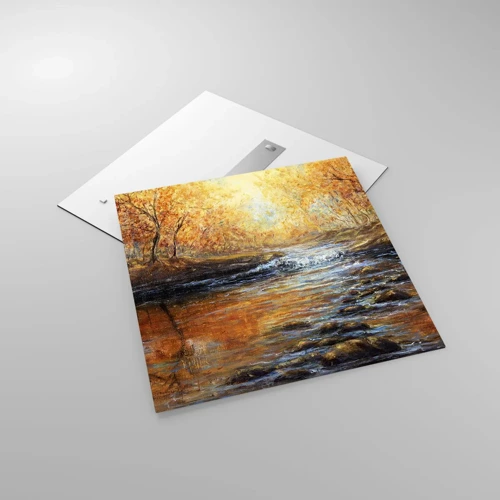 Impression sur verre - Image sur verre - Le ruisseau d'or - 70x70 cm