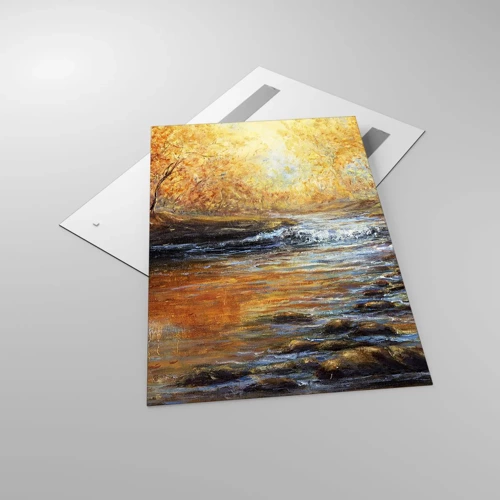 Impression sur verre - Image sur verre - Le ruisseau d'or - 80x120 cm