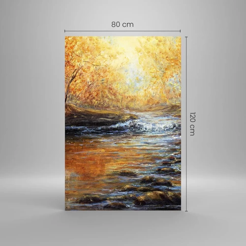 Impression sur verre - Image sur verre - Le ruisseau d'or - 80x120 cm
