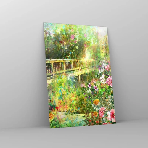 Impression sur verre - Image sur verre - Le soupire d'un pont de printemps - 70x100 cm