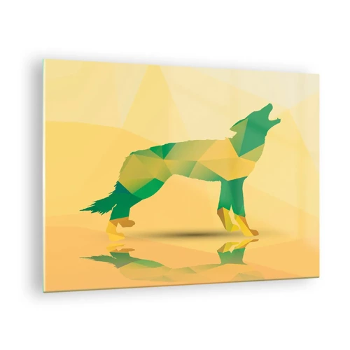 Impression sur verre - Image sur verre - Loup solitaire - 70x50 cm