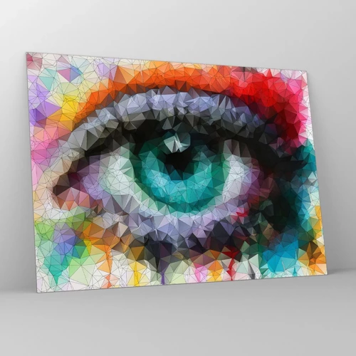 Impression sur verre - Image sur verre - Lueur cristalline des yeux - 70x50 cm