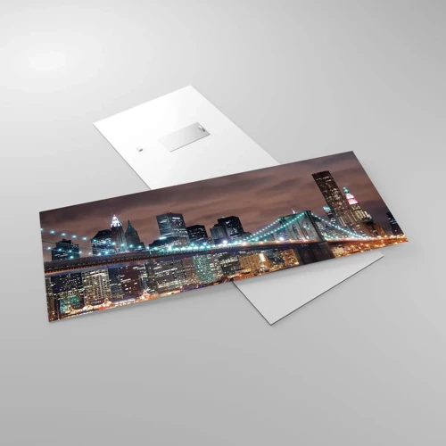 Impression sur verre - Image sur verre - Lumières des grandes villes - 100x40 cm