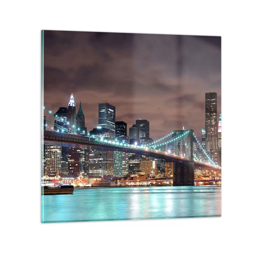 Impression sur verre - Image sur verre - Lumières des grandes villes - 30x30 cm