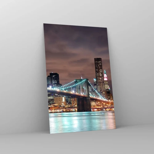Impression sur verre - Image sur verre - Lumières des grandes villes - 80x120 cm