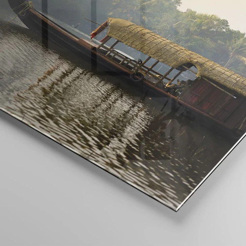 Impression sur verre - Image sur verre - Maison sur la rivière - 120x50 cm