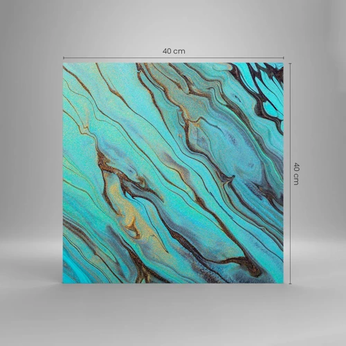 Impression sur verre - Image sur verre - Marée turquoise - 40x40 cm
