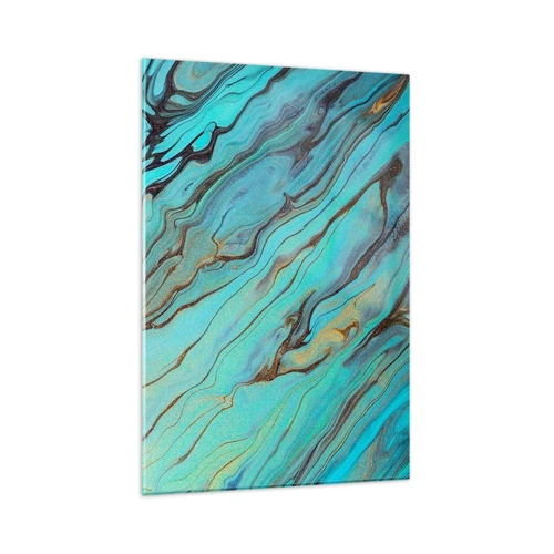 Impression sur verre - Image sur verre - Marée turquoise - 80x120 cm