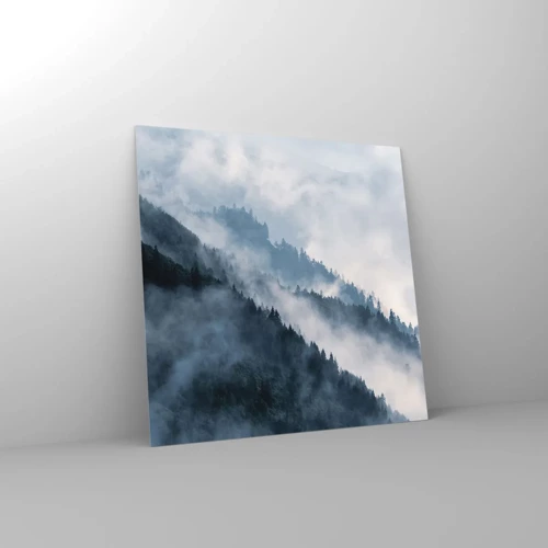 Impression sur verre - Image sur verre - Mysticisme des montagnes - 40x40 cm