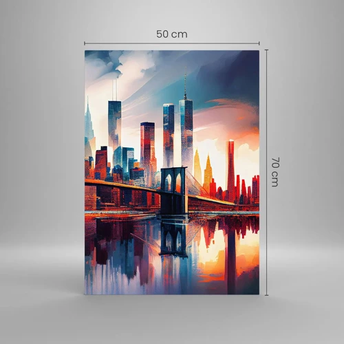 Impression sur verre - Image sur verre - New York onirique - 50x70 cm