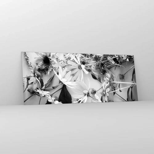 Impression sur verre - Image sur verre - Non-un bouquet de fleurs - 100x40 cm