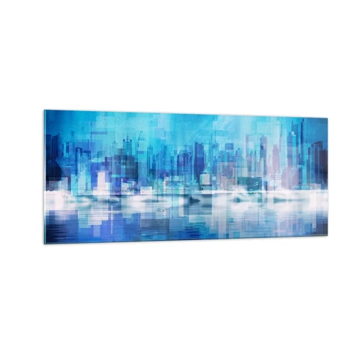 Impression sur verre - Image sur verre - Noyé dans le bleu - 100x40 cm