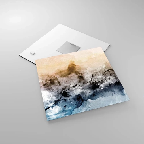 Impression sur verre - Image sur verre - Noyé dans un nuage de brouillard - 30x30 cm