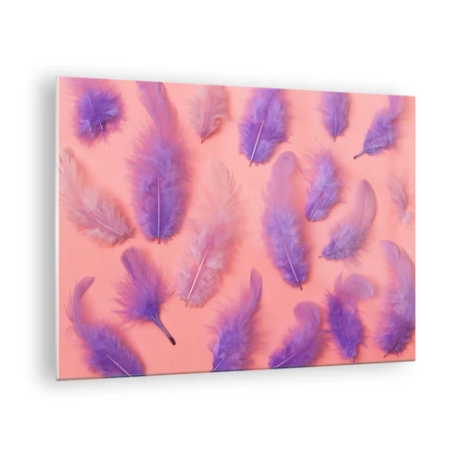 Impression sur verre - Image sur verre - Oiseau de désir lilas - 70x50 cm