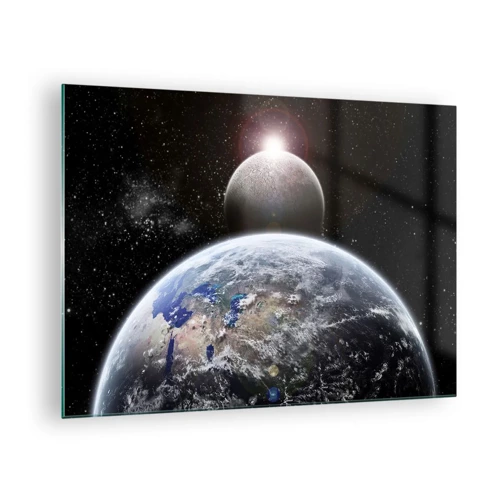 Impression sur verre - Image sur verre - Paysage cosmique - lever de soleil - 70x50 cm