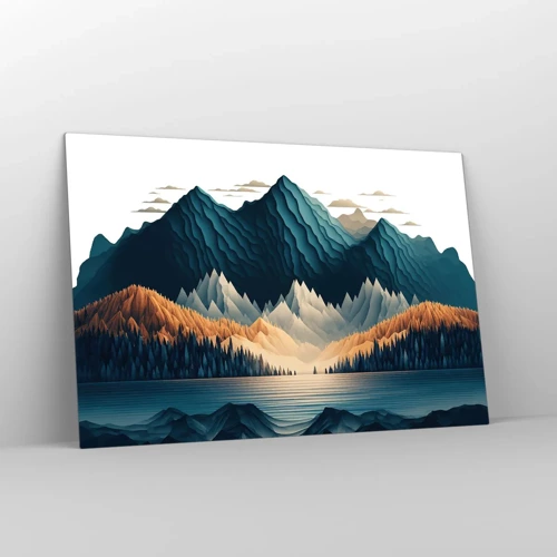 Impression sur verre - Image sur verre - Paysage de montagne parfait - 120x80 cm