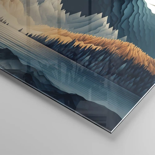 Impression sur verre - Image sur verre - Paysage de montagne parfait - 60x60 cm