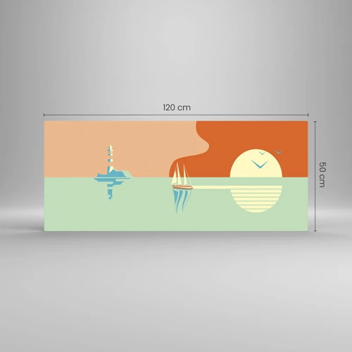 Impression sur verre - Image sur verre - Paysage idéal de la mer - 120x50 cm