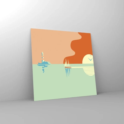 Impression sur verre - Image sur verre - Paysage idéal de la mer - 50x50 cm