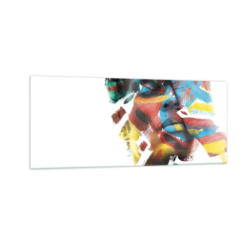 Impression sur verre - Image sur verre - Personnalité colorée - 100x40 cm