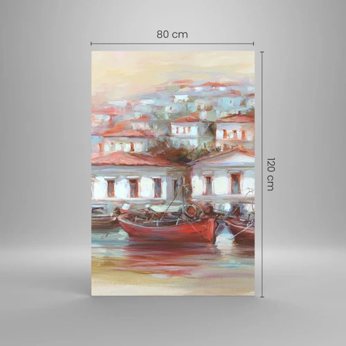 Impression sur verre - Image sur verre - Petite ville heureuse - 80x120 cm