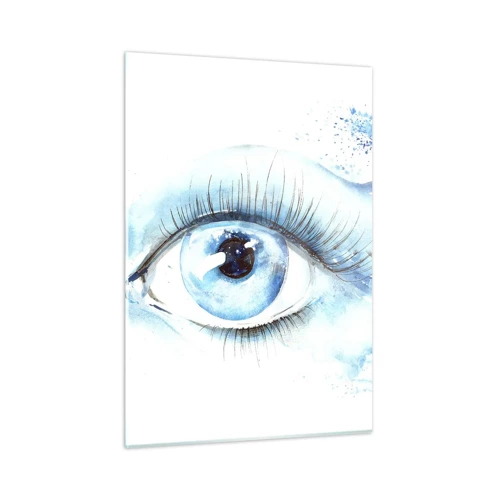 Impression sur verre - Image sur verre - Plongez-vous dans le bleu du regard - 50x70 cm