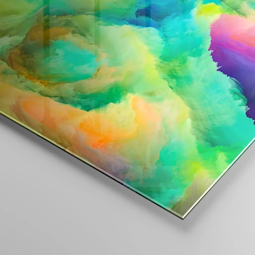 Impression sur verre - Image sur verre - Plumule arc-en-ciel - 100x40 cm