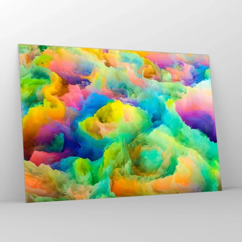 Impression sur verre - Image sur verre - Plumule arc-en-ciel - 100x70 cm