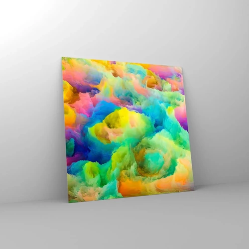 Impression sur verre - Image sur verre - Plumule arc-en-ciel - 70x70 cm