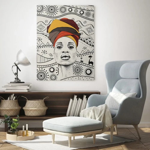 Impression sur verre - Image sur verre - Portrait Africain - 50x70 cm