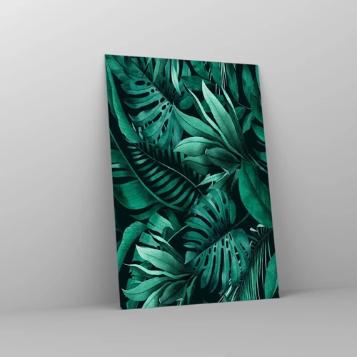 Impression sur verre - Image sur verre - Profondeur du vert tropical - 70x100 cm